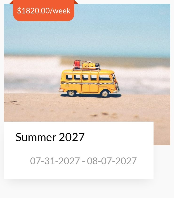Summer 07-31-2027 - 08-07-2027